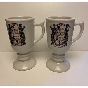 Vtg 2 Sterling Vitrified China Mugs East Liverpool Ohio USA F-5 Restaurant Ware
